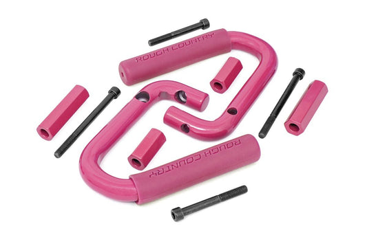 Grab Handles | Steel | Front | Pink | Jeep Wrangler JK/Wrangler Unlimited (07-18)