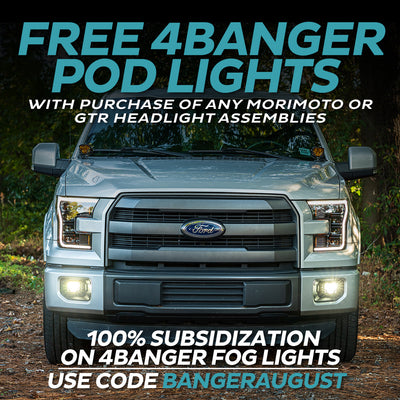 Free 4Banger Pod Lights with Purchase of Headlight Assembly