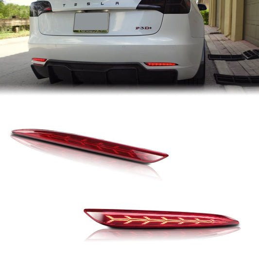 Tesla Model 3/Y Rear Bumper Fishbone Style Tail Light