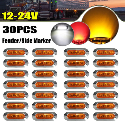 4LED Side Marker Indicator Light Waterproof Clearance Lamp for Truck Trailer Boat