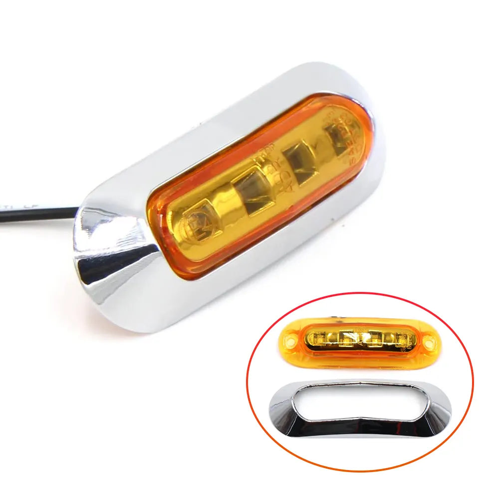 4LED Side Marker Indicator Light Waterproof Clearance Lamp for Truck Trailer Boat