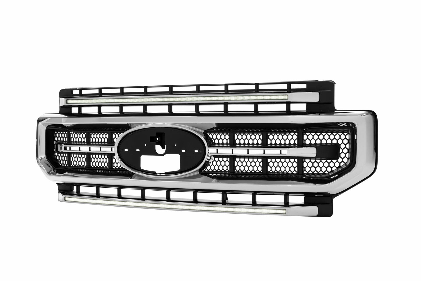 XBG LED Grille: Ford Super Duty (20-22) (Chrome Finish / White DRL)