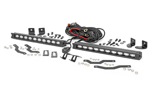 LED Light Kit | Grille Mount | 10" Black Slimline Pair | Ford F-150 (18-20)