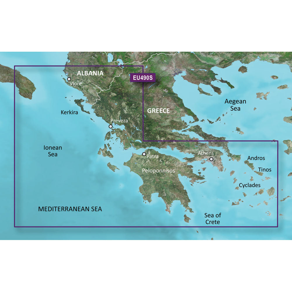 Garmin BlueChart g3 Vision HD - VEU490S - Greece West Coast  Athens - microSD/SD [010-C0834-00]