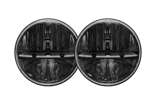 Rigid 7in Headlight Kit: (w/ H13 to H4 Adapters / Pair)