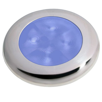 Hella Marine Polished Stainless Steel Rim LED Courtesy Lamp - Blue [980503221]