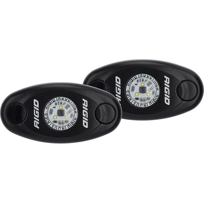 RIGID Industries A-Series Black Low Power LED Light Pair - Red [482043]