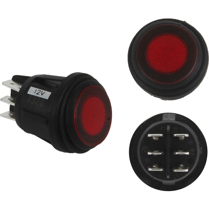 RIGID Industries 3 Position Rocker Switch - Red [40181]