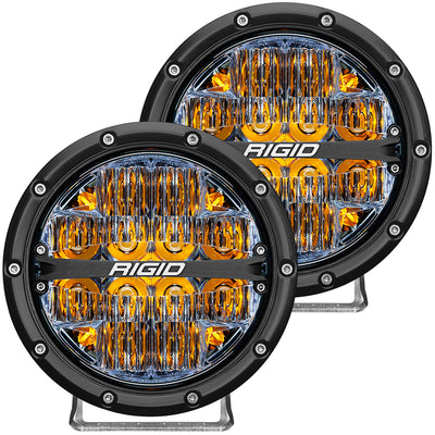 RIGID Industries 360-Series 6" LED Off-Road Fog Light Drive Beam w/Amber Backlight - Black Housing [36206]