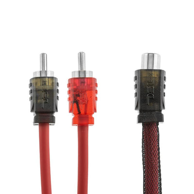 DS18 Advance Ultra Flex RCA Y Connector Cable- 1 Female to 2 Male [R1F2M]
