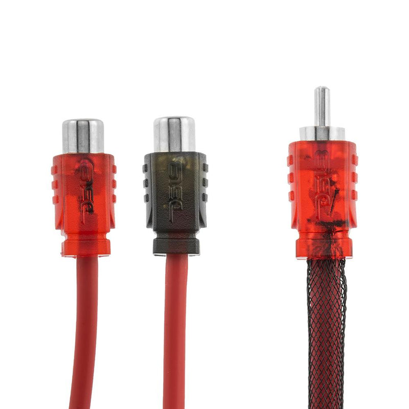 DS18 Advance Ultra Flex RCA Y Connector Cable - 2 Female to 1 Male [R1M2F]