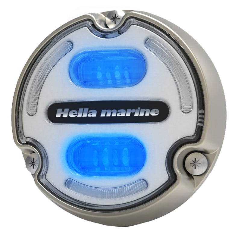 Hella Marine Apelo A2 Blue White Underwater Light - 3000 Lumens - Bronze Housing - White Lens w/Edge Light [016147-101]