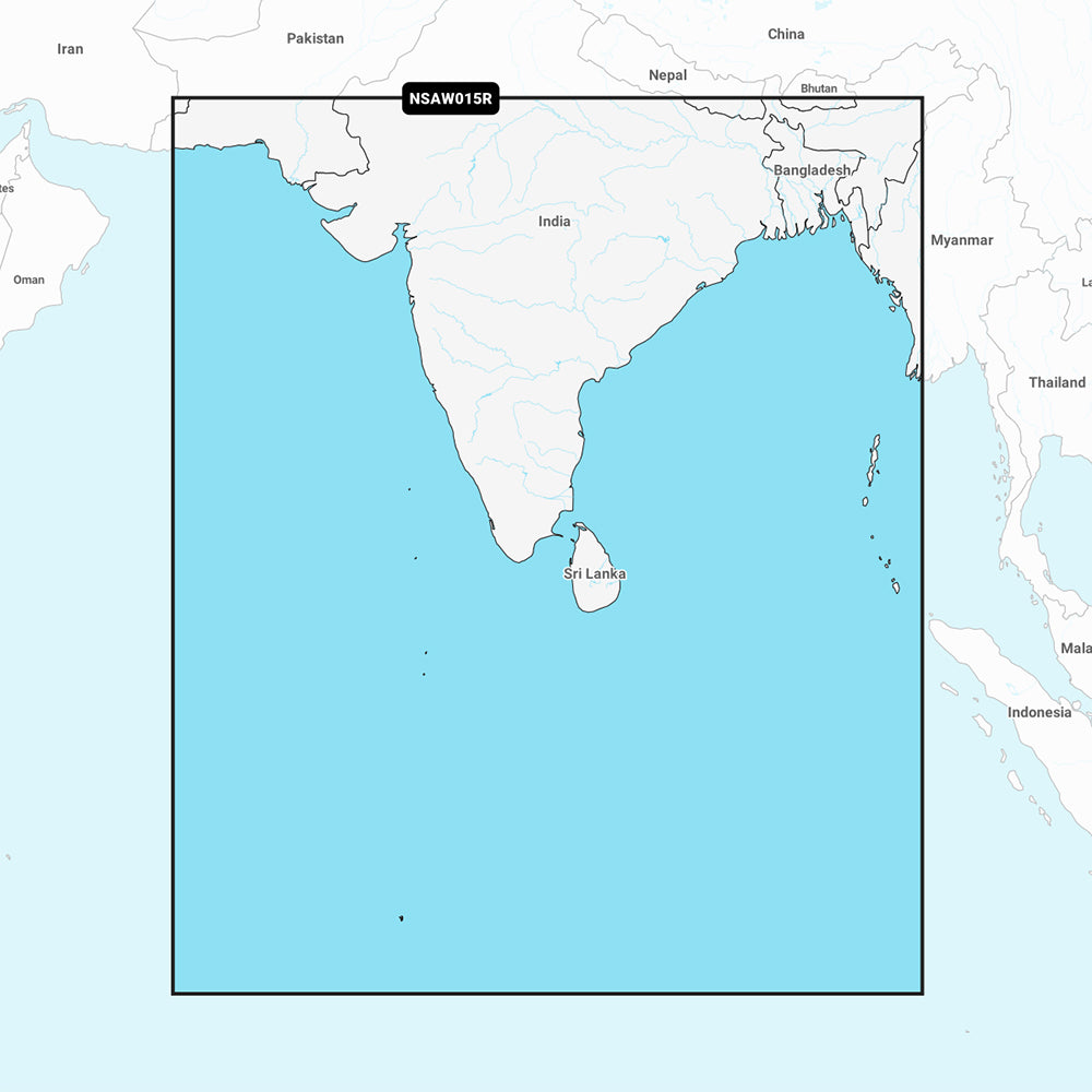 Garmin Navionics+ NSAW015R - Indian Subcontinent - Marine Chart [010-C1230-20]