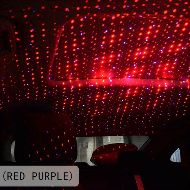 Car Roof Star Light Interior USB LED  Atmosphere Projector Decoration Night  Galaxy Lights