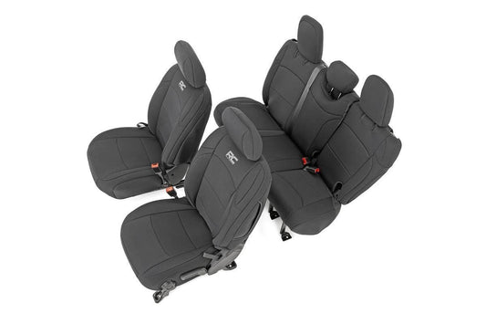 Seat Covers | Front and Rear w/ Armrest | Jeep Wrangler Unlimited 4WD (18-24)