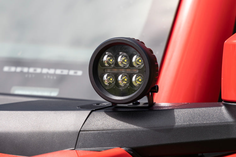 Rough Country BLACK SERIES ROUND LED LIGHT PAIR 3.5 INCH | AMBER DRL