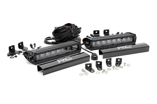 LED Light Kit | Grille Mount | 8" Black Pair | Ford F-250 Super Duty (17-19)