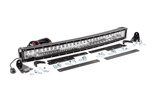 LED Light Kit | Behind Grille Mount | 30" Black Dual Row | White DRL | Chevy Silverado 1500 (14-15)