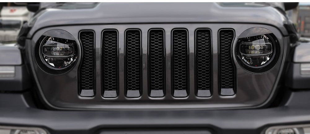 Jeep Wrangler JL 2018 ABS Grilles Decoration Cover Trim for Jeep Wrangler 2019+