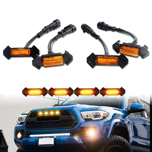 White/amber 12v Front Grille Lighting 16-20 Toyota Tacoma w/TRD Pro Grill ONLY Front Grille DRL