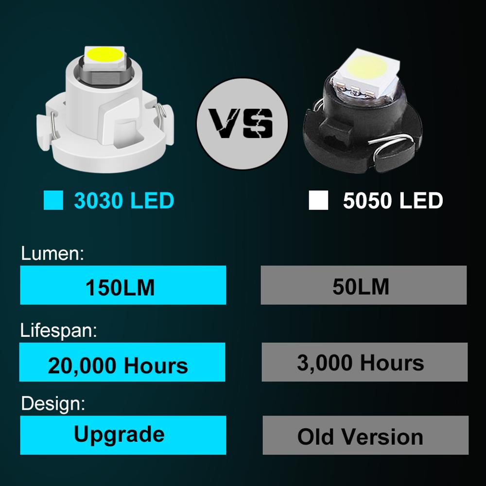10Pcs T3 LED T4.2 T4.7 Led Bulb 3030SMD Car Cluster Dashboard