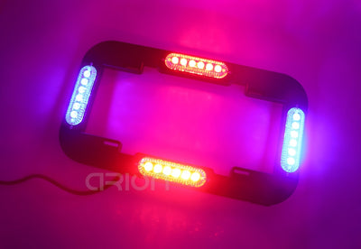 13.5" License Plate Strobe Light 24W 24 LED Emergency Traffic Warning Flash Strobe Lights