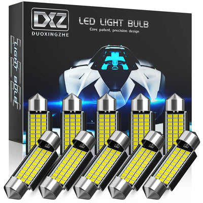 10Pcs LED Bulbs Can-bus Festoon 31MM 36MM 39MM 41MM