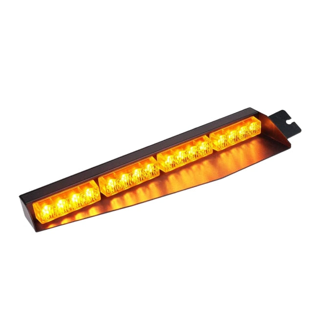 Visor Strobe LED Light Bar Interior Windshield Emergency Lights pair